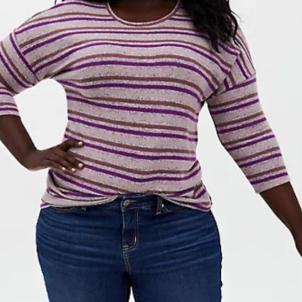 Torrid Super Soft 3/4 Sleeve Top.  3x.